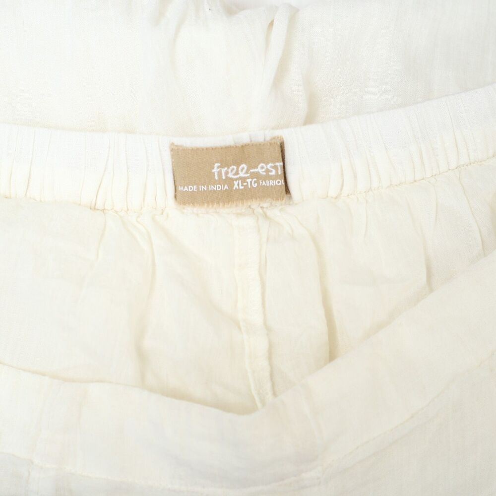 Free People Free-est Dune Pant Wide Leg Crinkled Cotton Beachy Breezy XL 279653 - Picture 8 of 8